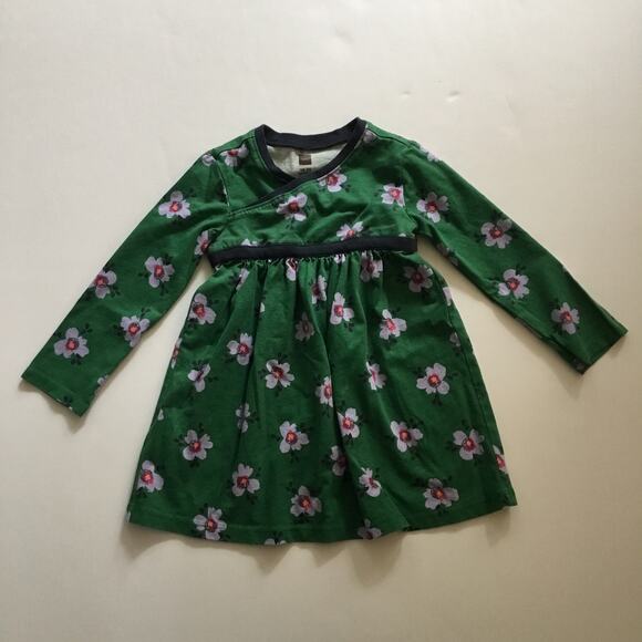 Tea Collection Kelvingrove floral wrap neck dress - Picture 2 of 4